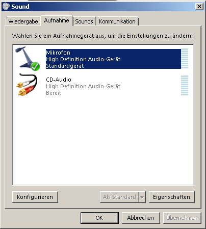 Windows Aufnahmegerät