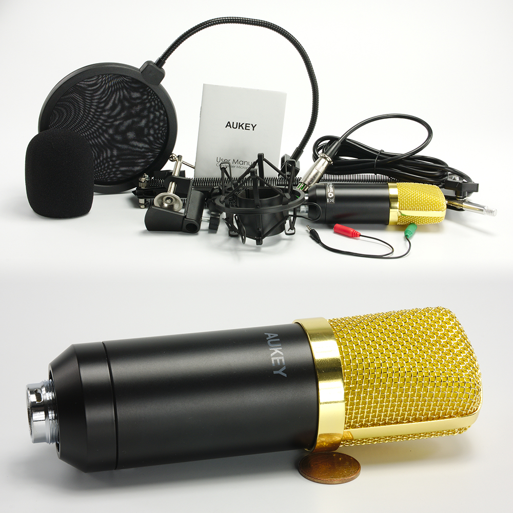 Aukey Kondensator Mikrofon Set Pro Mit Ständer Popschutz klar Ideologie Dutzende aukey kondensator mikrofon set pro mit ständer