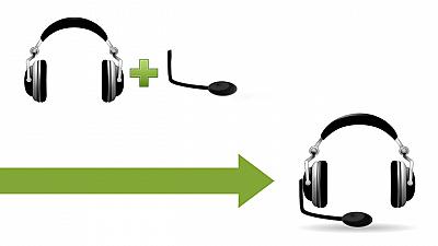 Kopfhörer zum Headset umbauen