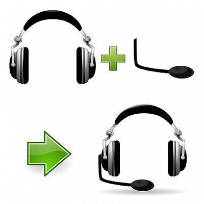 Kopfhörer zu Headset