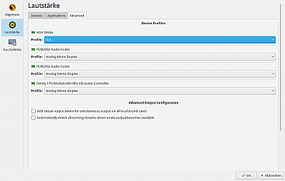 Linux KDE Audiosettings 3