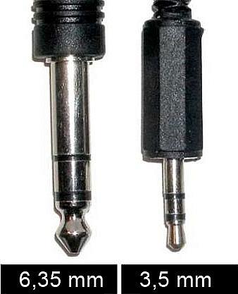 Klinke Stecker  3,5 und 6,35 mm