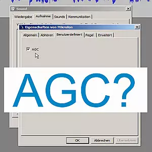 AGC Einstellung in Windows