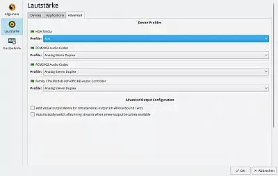 Linux KDE Audiosettings 3
